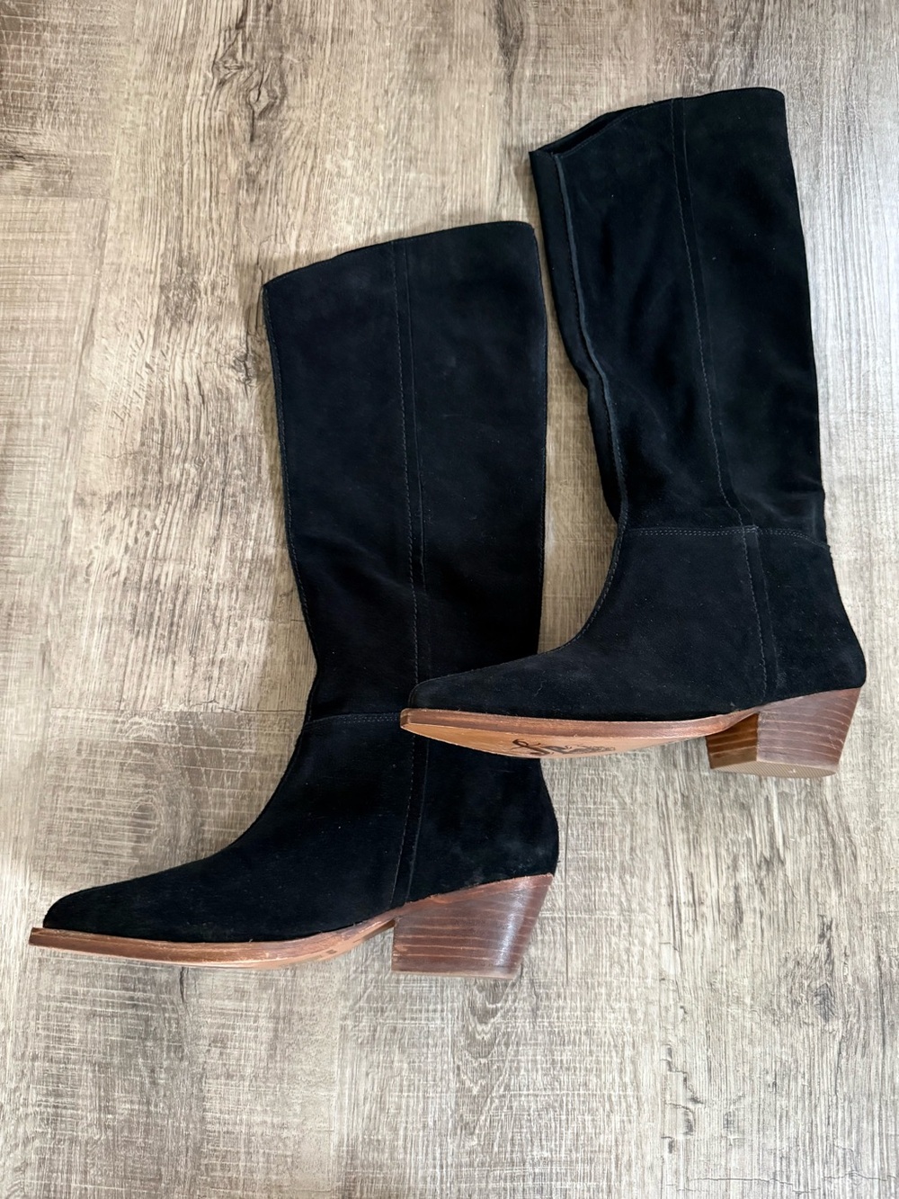 Brand New Free People Dark Brown Suede Boots 36